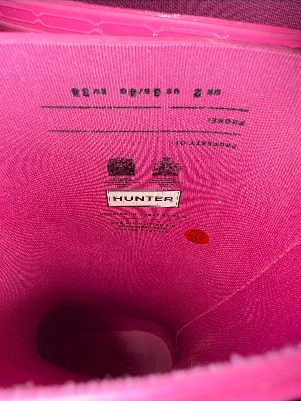 Hunter Pink Rain Boots little girls size 2